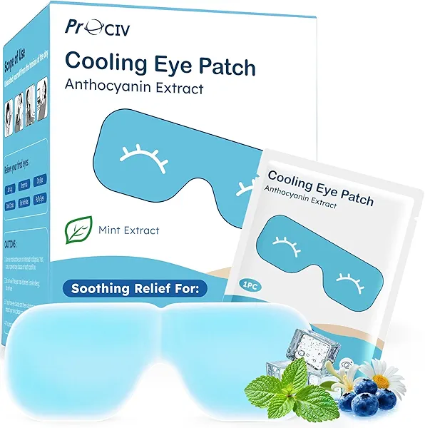 20 Packs Hydrogel Eye Mask Disposable Cold Therapy Sleep Mask Soothing Headache Relief Dry Eye, Stress Relief Relief Eye Fatigue, Cooling Eye Masks for Puffy Eyes Travel Essentials
