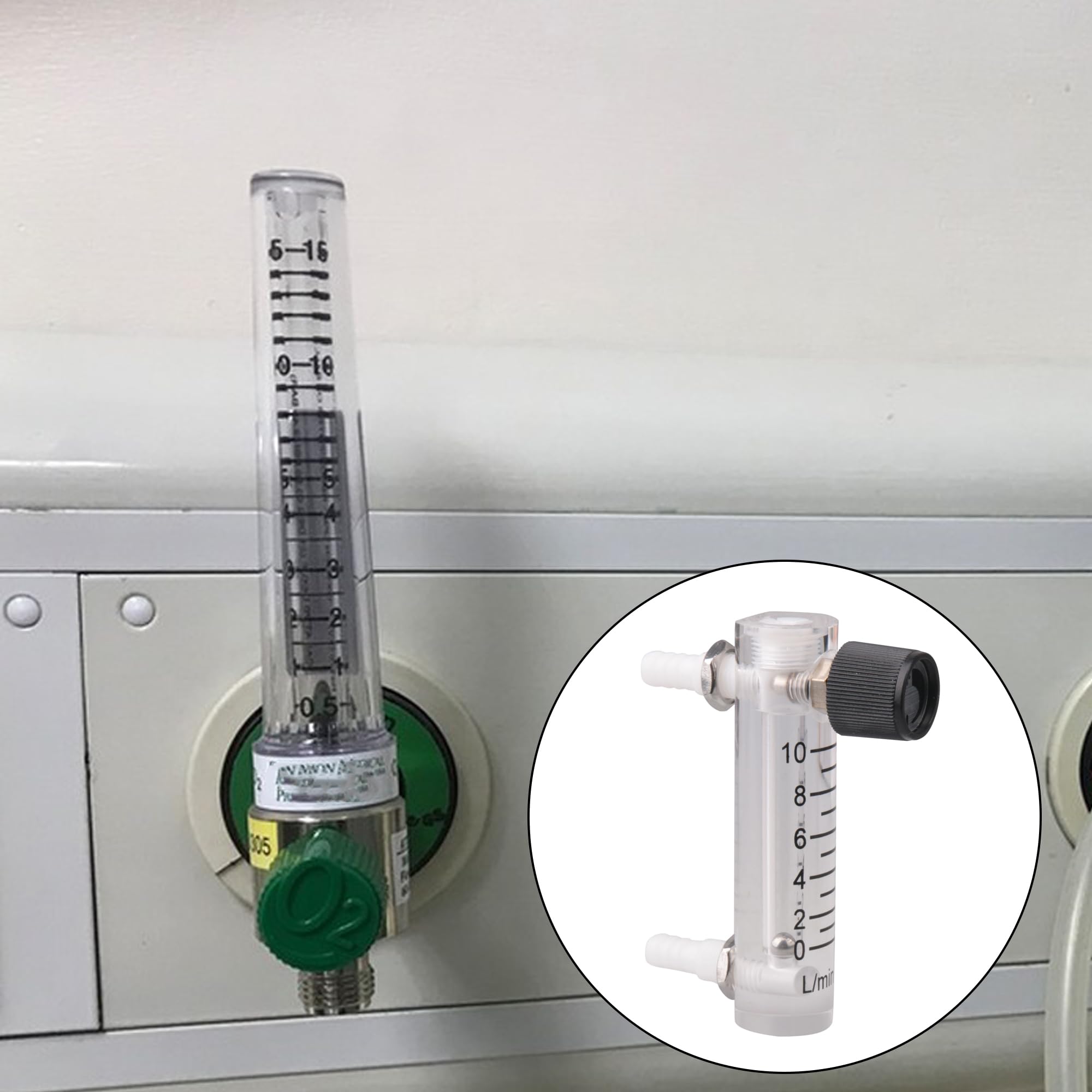 Oxygen Rotameter - 0-10 LPM Flow Control -5