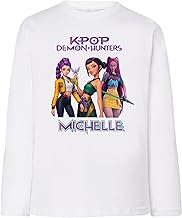 KPOP Demon HNTERS Rumi, Mira, Zoey Girl's Long-Sleeved T-Shirt with Name for Children, Unisex, 100% Cotton