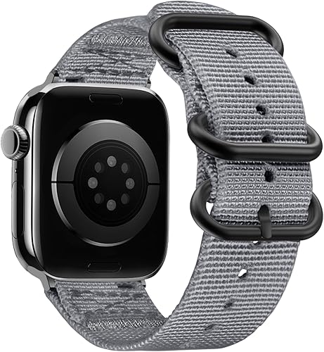 Miniatura 10 de Youther Correa de nailon compatible con Apple Watch Band de 1.654 in 1.732 in 1.772 in 1.811 in 1.929 in 1.496 in 1.575 in 1.614 in, correa Azul