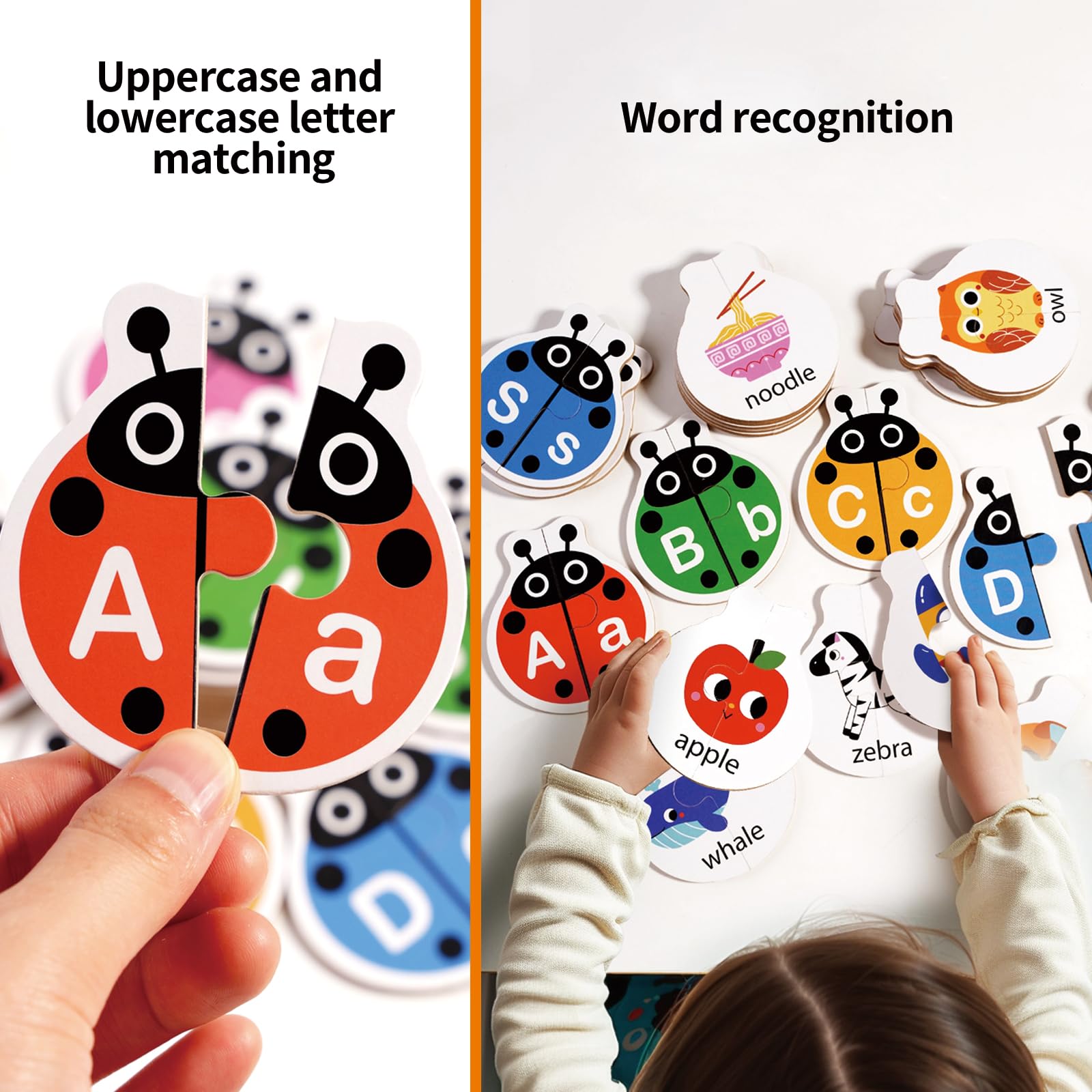 Dr. MUYA® Montessori Toy for 3 4 5 6 Years, Alphabet Puzzle, Wooden, Educational Toys, Motor Skill Toys - Image 2