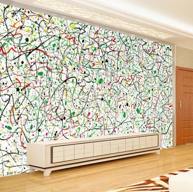 Papier peint graffiti 3D pour masquer un mur blanc vide