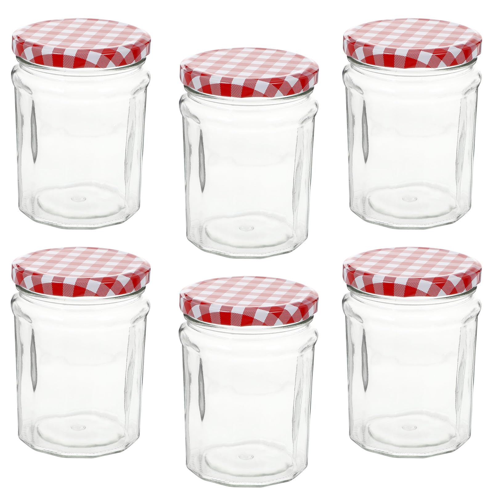 ULTECHNOVO 6 Piezas Tarro de Cristal para Miel y Alimentos 380ml de Vidrio