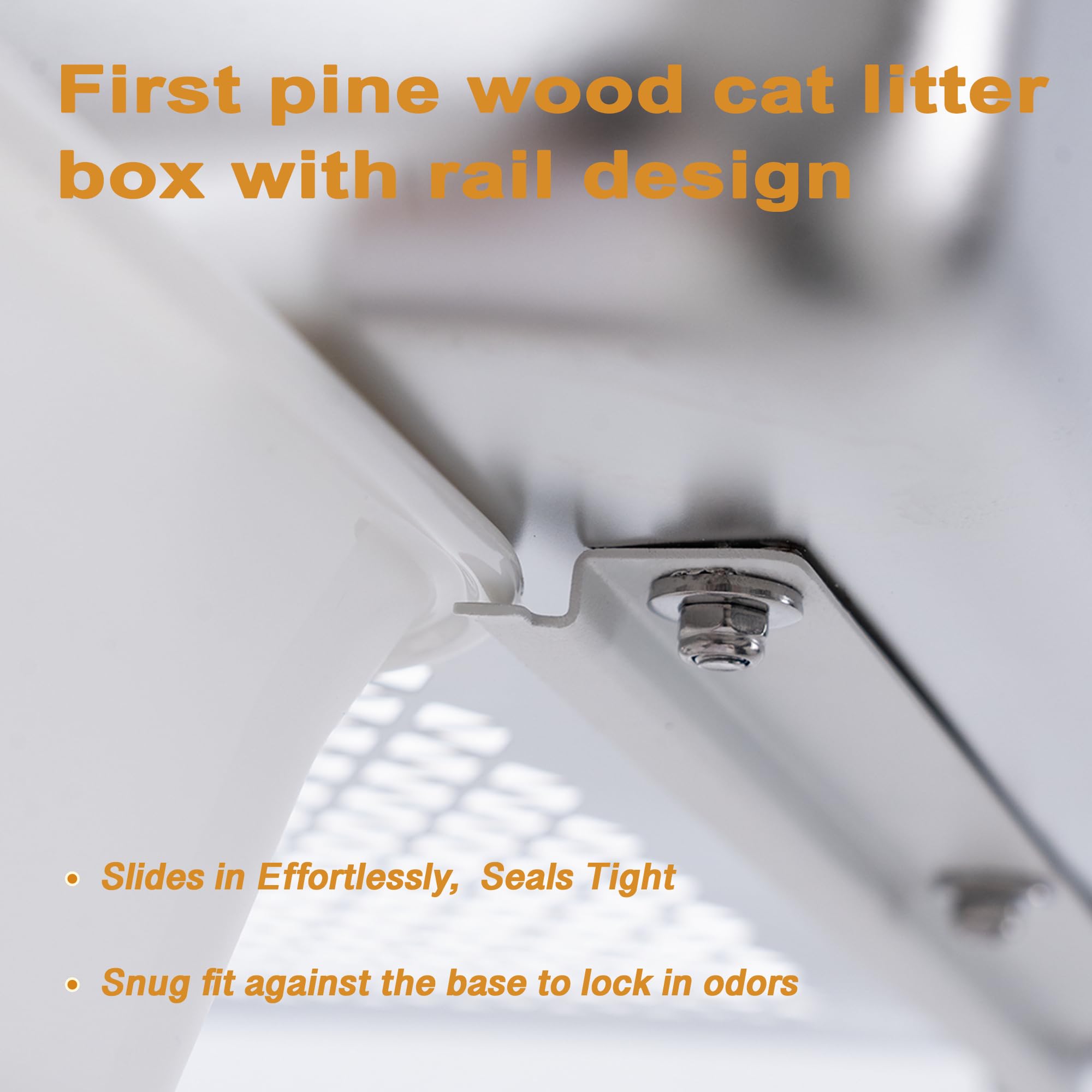 Stainless Steel Sifting Litter Box for Pine Pellet Cat Litter Non Clumping Litter System with Dust Collecting Drawer X-Large - image 5
