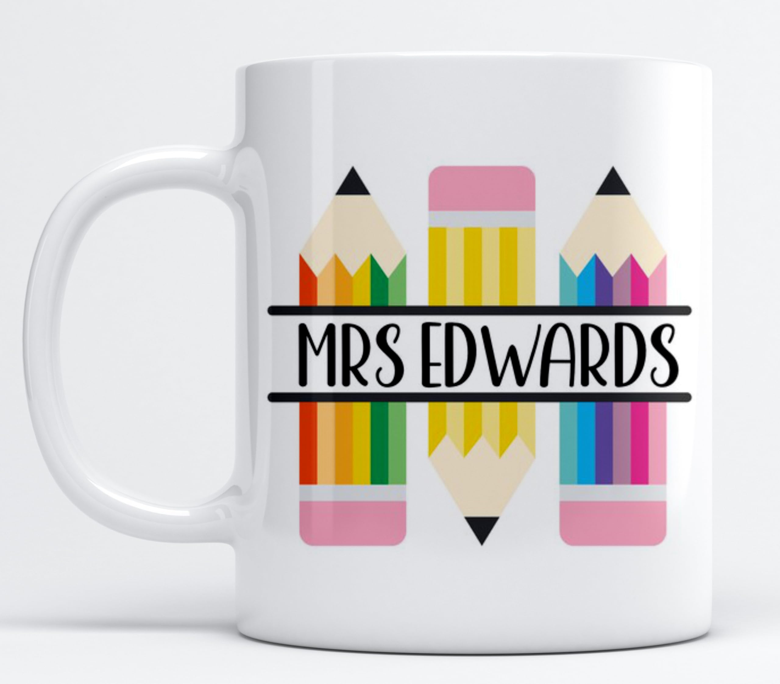 EKAM Personalised Teacher Appreciation Mug - End of School Year Gift for Teaching Assistants from Students (Big Heart)