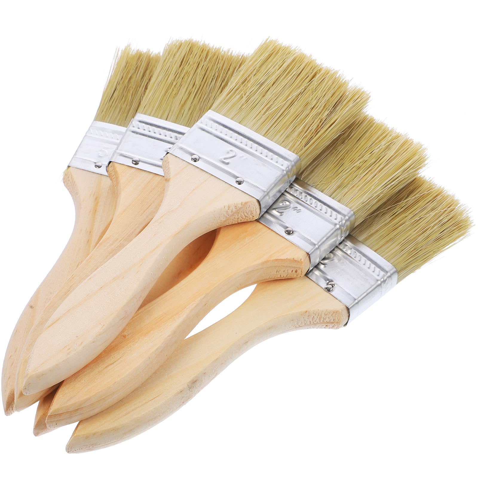 Lurrose Pinceau en Bois à Poils Beige Lot de 23 pour Peinture