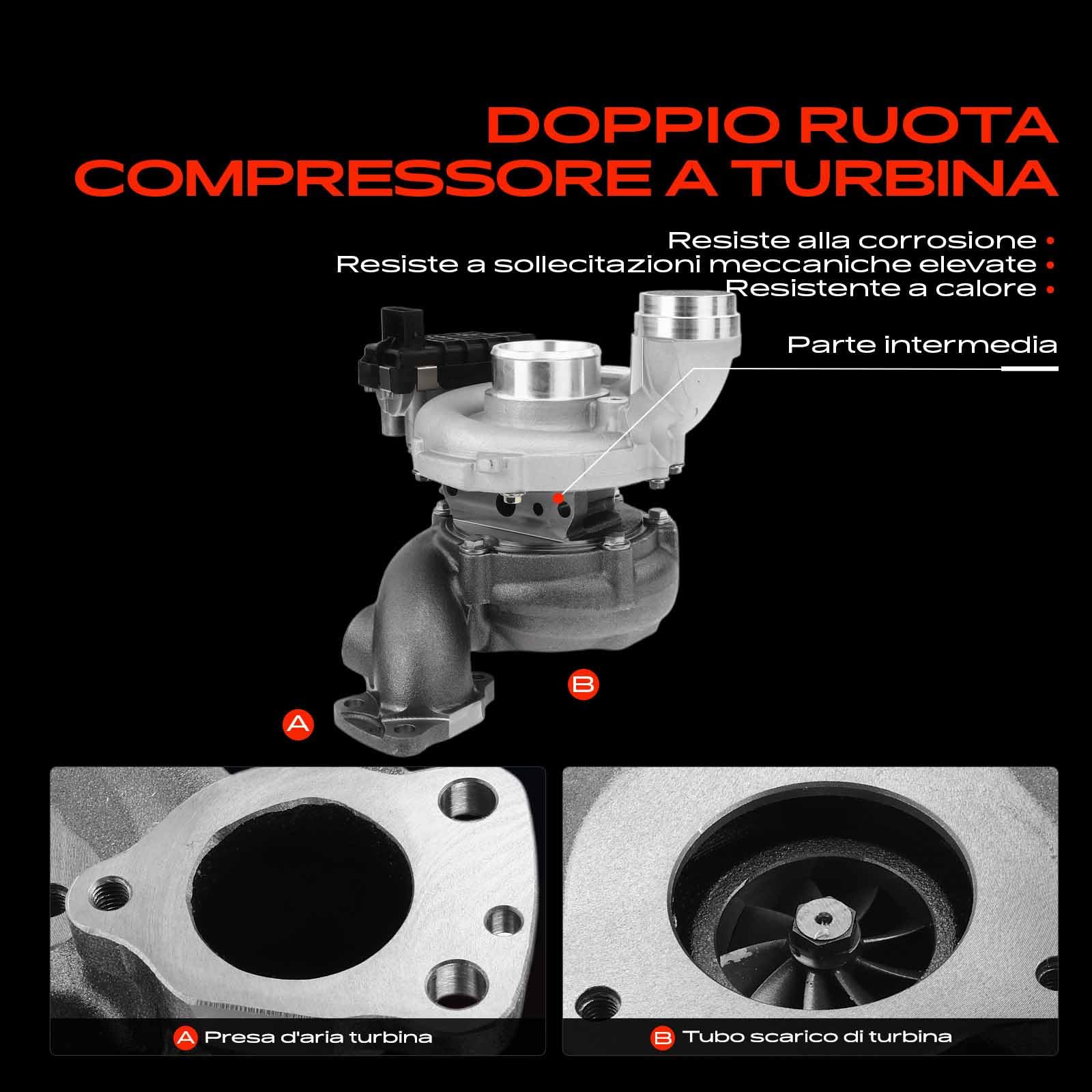 Frankberg Turbocompressore 7576080001 | Compatibile con: Vitobus W639, Viano W639, Sprinter 35-T Box B906, Classe G W461, 300 C Touring LE LX