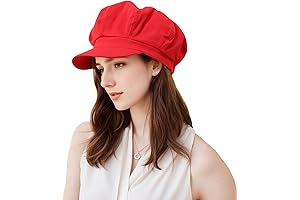 Retro Red Newsboy Cap - A Timeless Accessory for Women