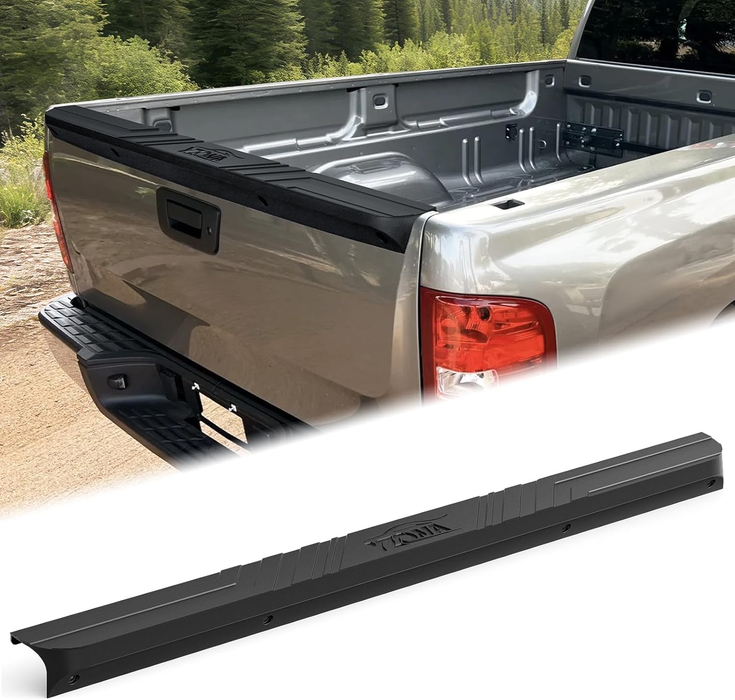 YZONA Tailgate Cap Molding Cover Compatible with 2007-2013 Chevy Silverado & GMC Sierra 1500, 2007-2014 Chevy Silverado & GMC Sierra 2500HD 3500HD, Truck Tailgate Protector (Not Fit Classic)