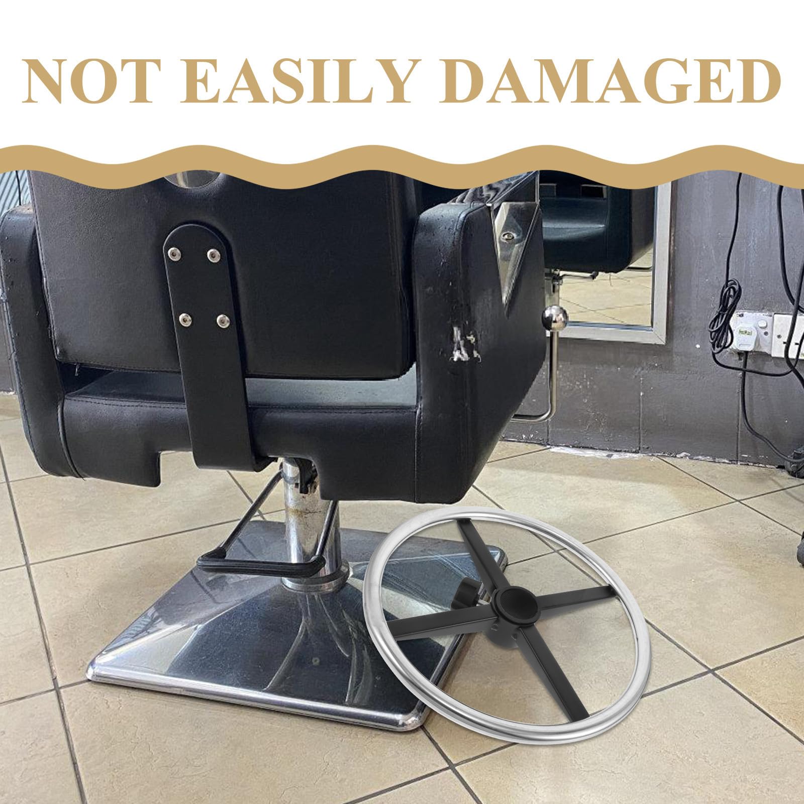 Gadpiparty Reposapiés Soporte Silla para Hierro de o Barbería de y Salón Ergonómico Nylon Diseño Color Plata para Trabajo Prolongado en Casa