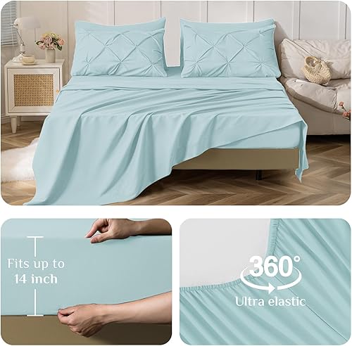 Miniatura 4 de JOLLYVOGUE Juego de edredón tamaño matrimonial de 7 piezas, cama en una bolsa, tamaño matrimonial para todas las estaciones, juegos de edredón con