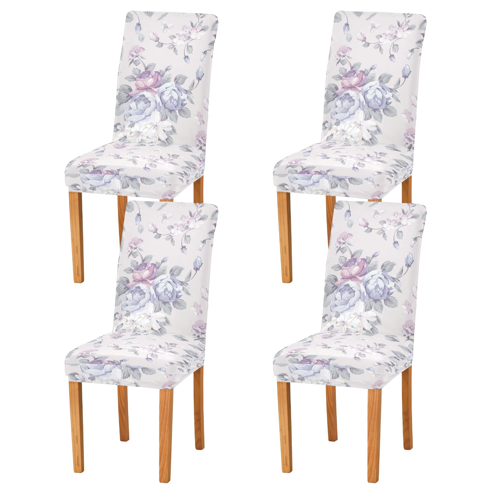 Coprisedia primaverili con motivo floreale, 4 pezzi, coprisedia