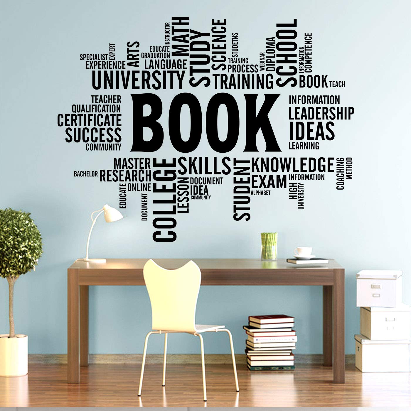 StickMe Reading - Books - Knowledge - Typography - Office - Inspirational - Motivational - Quotes - Wall Sticker -SM614 (Multi Colour, Vinyl - 110cm X 80 cm) (B07PBFDK5F) Amazon Price History, Amazon Price Tracker