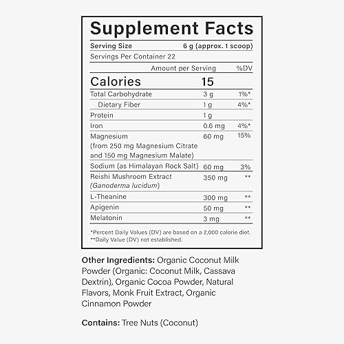 Miniatura 8 de Beam Sueño en polvo para dormir, L-teanina, apigenina, reishi y magnesio, suplemento natural para dormir probado por terceros, regalo de salud y