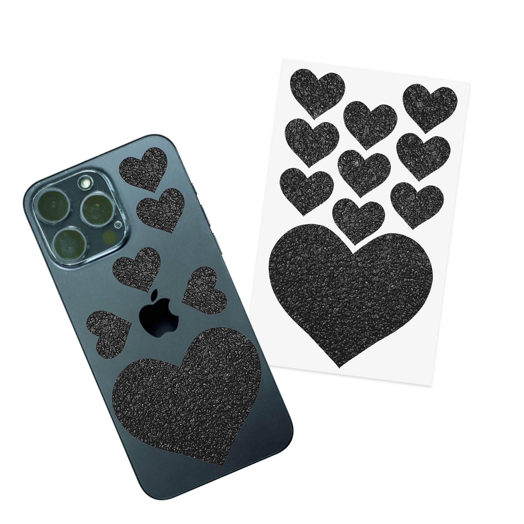Dragon Grips Black Hearts grips autocollants texturés pour améliorer la prise en main des objets