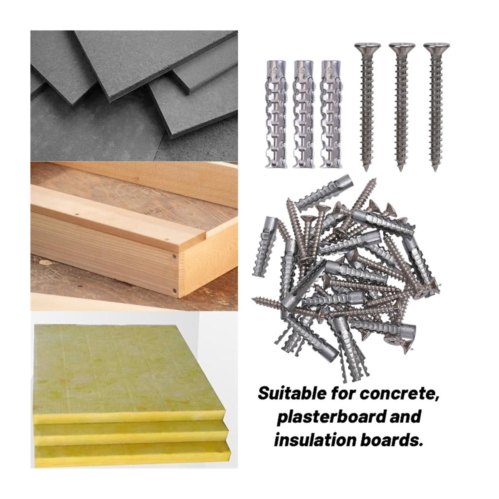 Tornillos De Expansión Dentados Acero Anclajes Pared Tubo Autorroscantes(20set)
