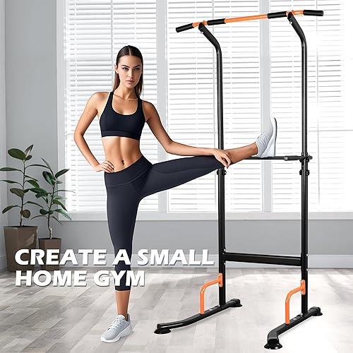 Miniatura 7 de leikefitness Equipo de ejercicio multifunción de torre de energía, estación de inmersión para dominadas, altura ajustable para gimnasio en casa,
