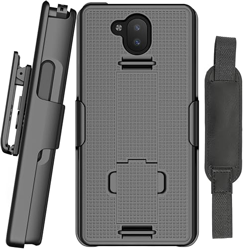 Funda  correa de mano  clip para cinturón para Sonim XP10 5G Nakedcellphone delgada carcasa rígida con soporte y rotacióntrinquete Combo de soporte
