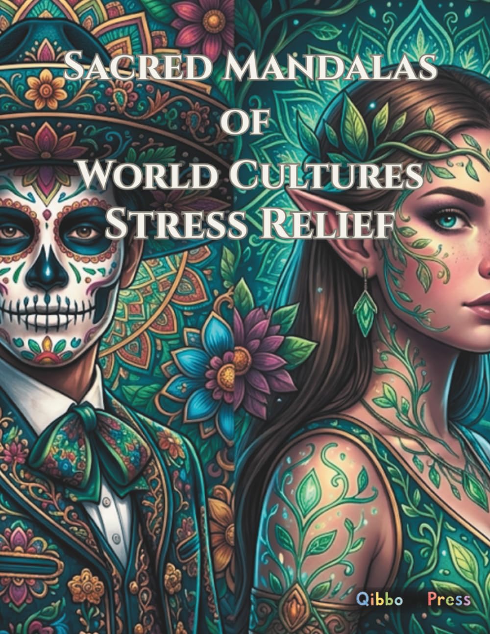 Sacred Mandalas of World Cultures: An Adult Coloring Book of Intricate Fashion Portraits, Traditional Patterns, and Stress-Relieving Designs