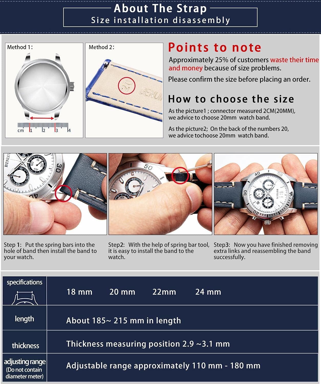 smartwatch Band Compatible with Samsung Galaxy Watch 42mm/46mm,Active 2,Samsung Gear s3 Classic/Frontier Vintage Retro Leather Watch Straps Oil top Grain Leather Bands Genuine Leather Strap