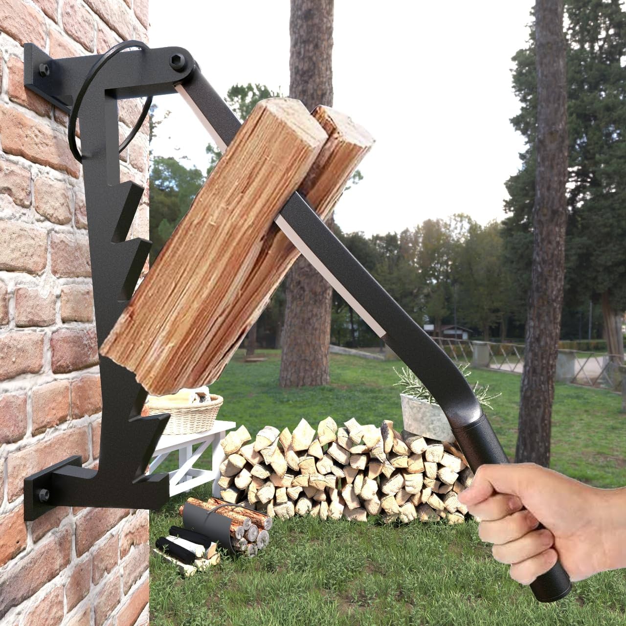 Amazon.com : Timisea Wall Mount Firewood Splitter Soft Wood Kindling  Splitter for Indoor or Outdoor Firewood Kindling Splitter Wall Mount  Kingling Maker Wood Splitter for Camping Household or Outdoor : Patio. Lawn