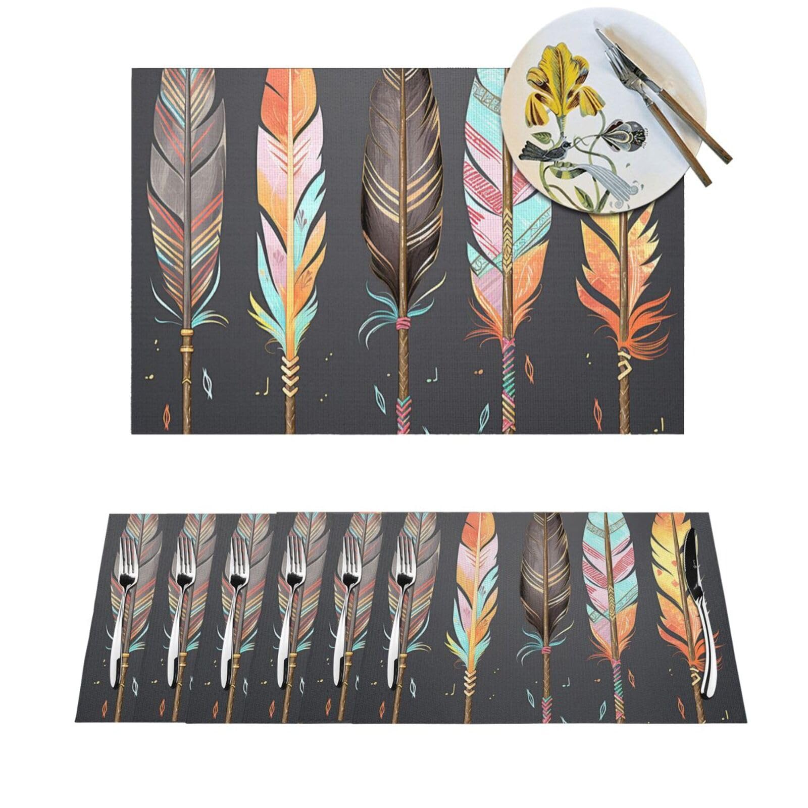 Sets de table en vinyle antidérapants et résistants à la chaleur 30x45 cm