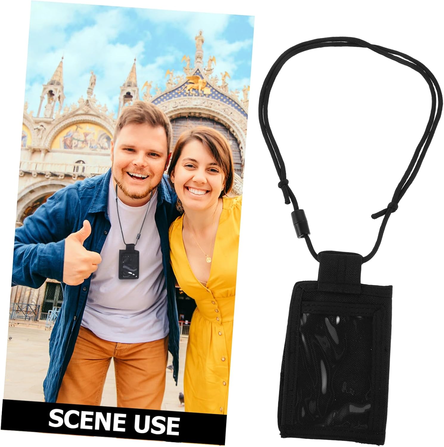 DOITOOL Id Card Holder Heavy Duty PVC and Nylon Lanyard for School Id Protection Bank Card Storage and Outdoor Adventures for Hiking and Travel