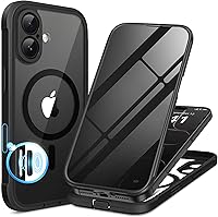 Vista 26 de BERFY Funda para iPhone Air, compatible con MagSafe, protector de pantalla de privacidad integrado y protección de cámara, cuerpo completo