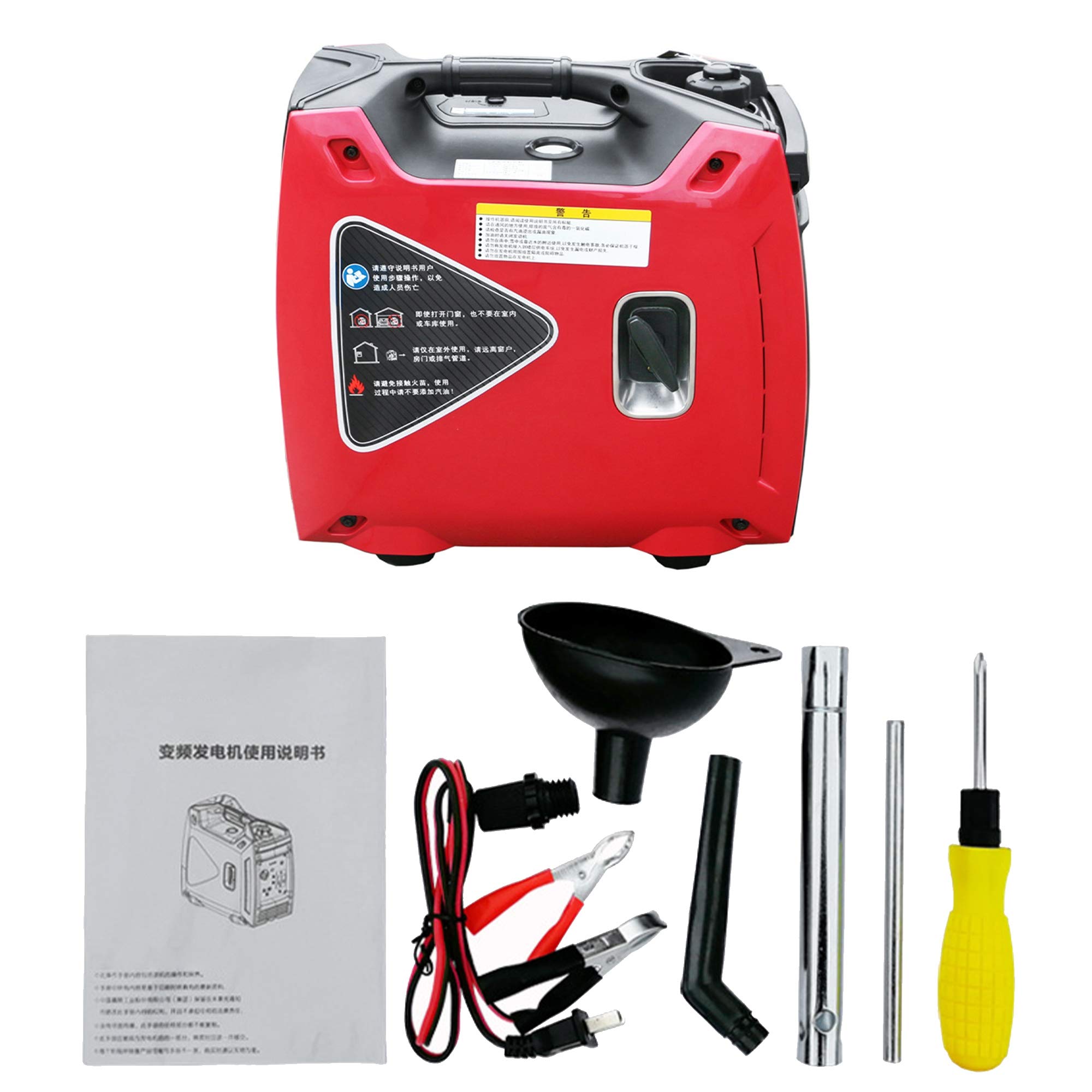 TGHY Generatore di Corrente Inverter Motore a Benzina da 2000watt 79cc a 4 Tempi Super Silenzioso e Leggero Alimentatore di Riserva Esterno