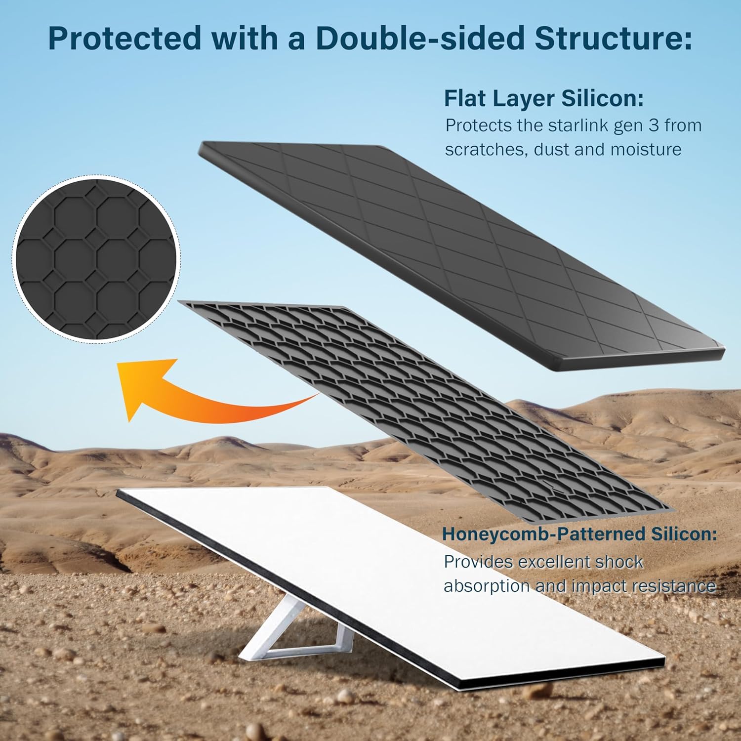 Custodia protettiva in silicone Starlink Gen 3, resistente agli urti e alle agele, per parabola satellitare standard Starlink, protezione UV, nessuna interferenza del segnale per tetto e camper