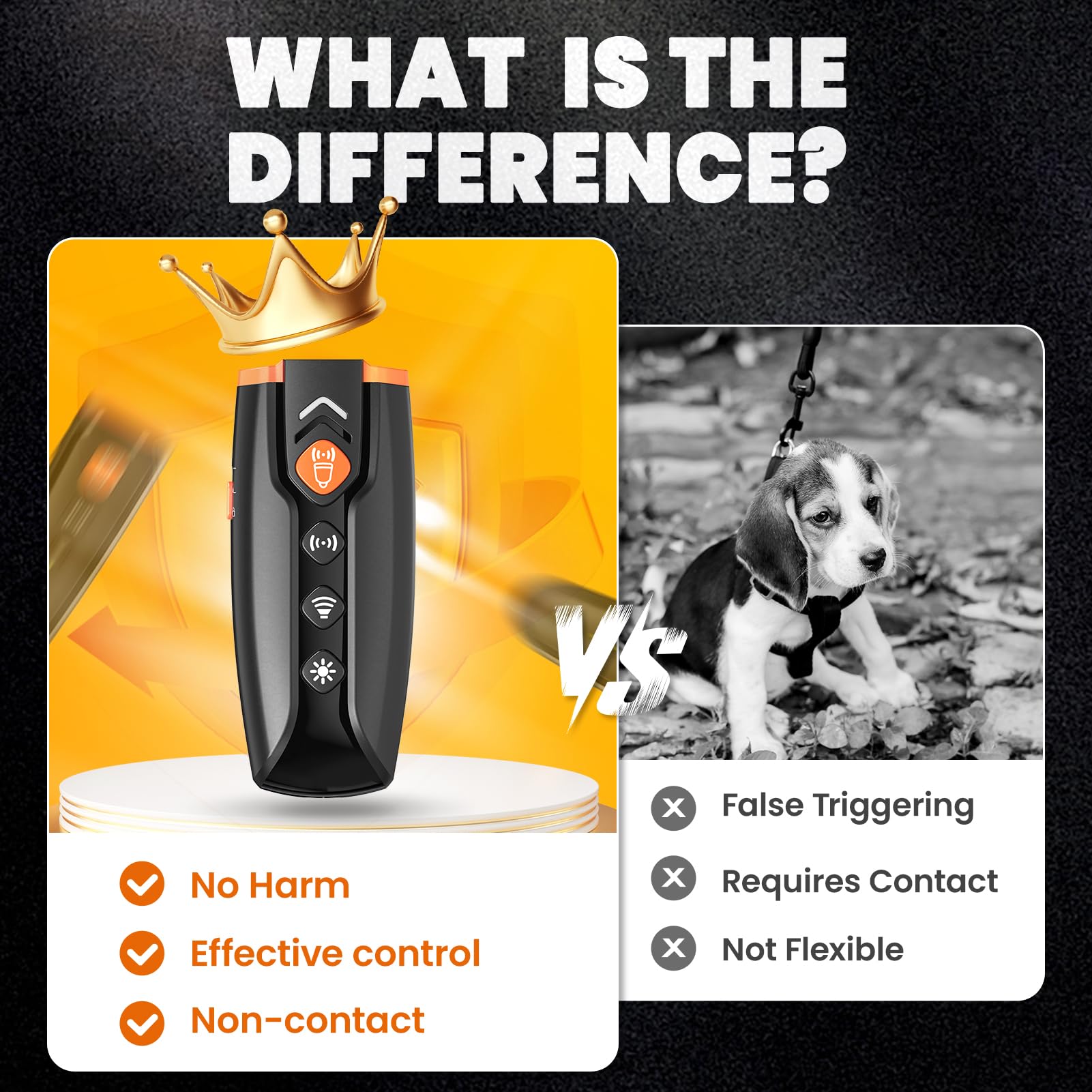 HOPFROG Antibell für Hunde,Wiederaufladbares Antibell für Kleine Mittel Große Hunde