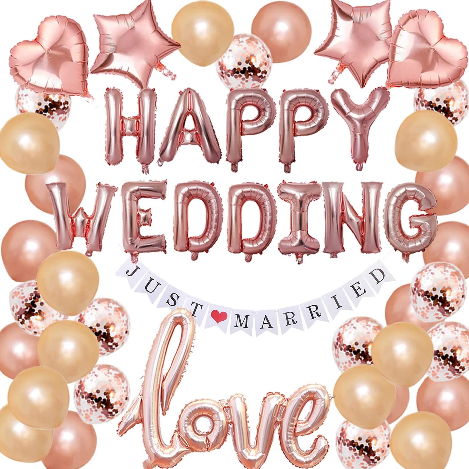 Amazon | 結婚式 バルーン ハッピーウェディング 風船 HAPPY WEDDING