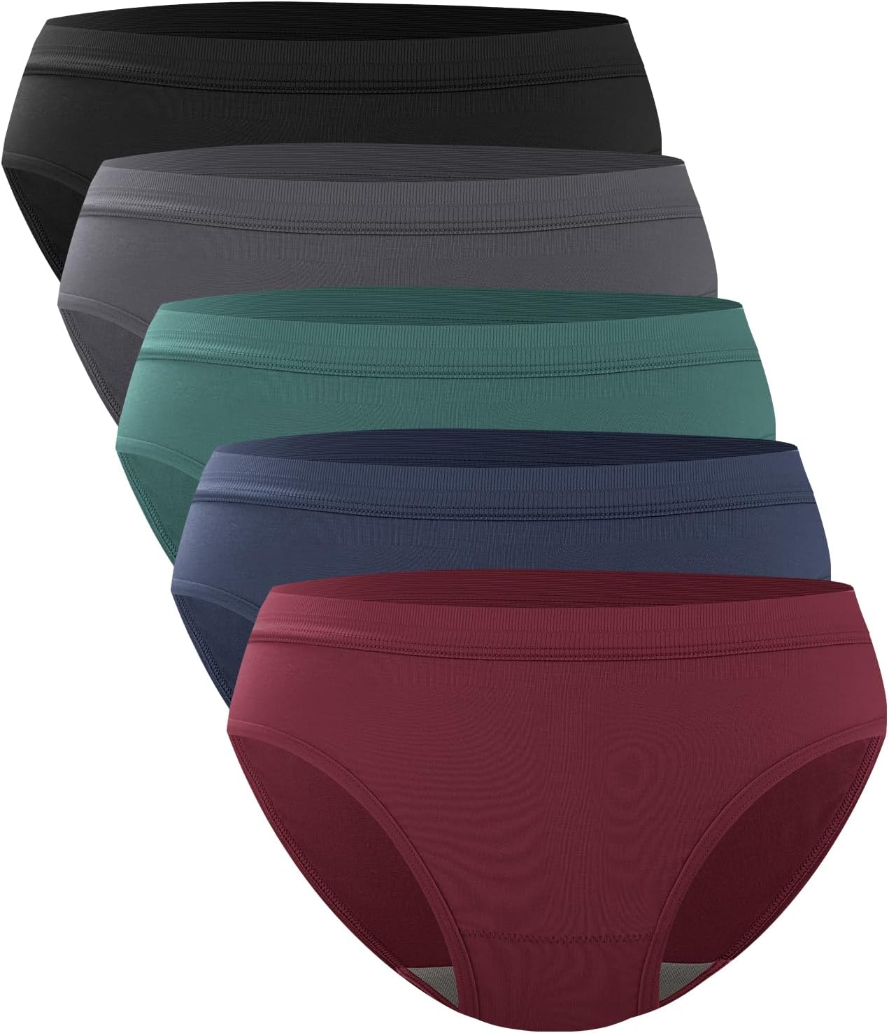 BAMBOO COOL Womens Underwear Bikini Underpants Hipster Ladies Panties Soft Stretch Breathable Panties for Women, 5-Pack - Image 3