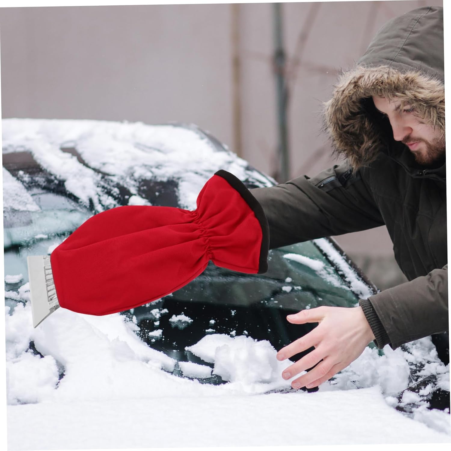 Alipis Removable Car Snow Shovel Windshield Snow Cover for Car Brush Pusher Ice Scraper Ice Scraper Windshield