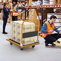 Vista 33 de Goplus Carro plegable de la plataforma 330LBS Rolling Flatbed Cart Hand Platform Truck Push Dolly para cargar