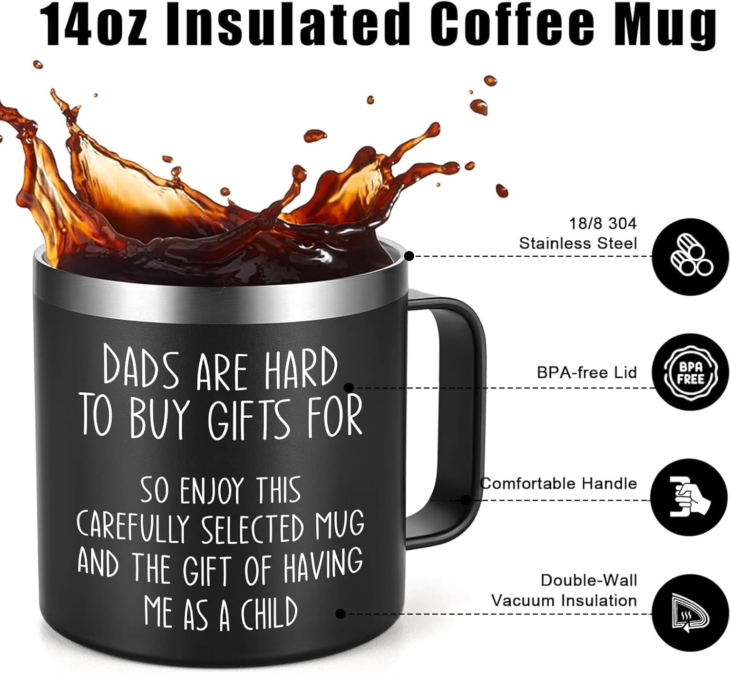 Surprising father's Day Gift Showdown: Insulated Mug vs. Black Dad's Tough Choice