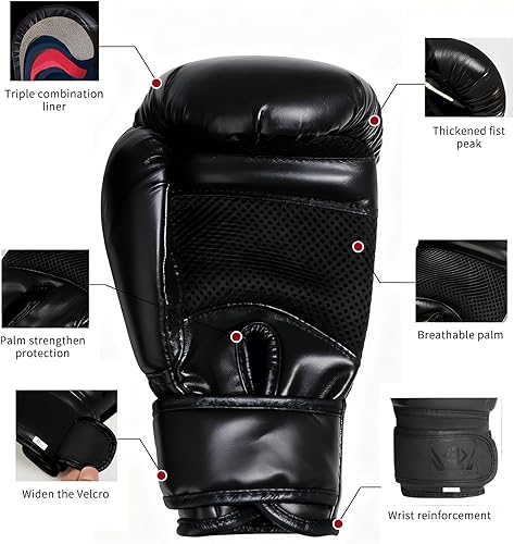 Miniatura 3 de Guantes de boxeo para niños, guantes de entrenamiento para saco de boxeo, MMA, UFC, Muay Thai, Karate, Kickboxing