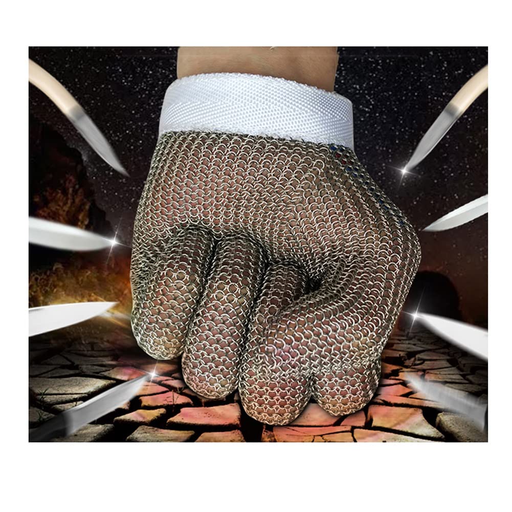 Guantes Resistentes a Cortes Guantes de Anillo de Acero Guantes Antideslizantes, maniobras de protección contra la Mano de Obra de Oyster Guantes de Seguridad, tamaños XS A SG Disponible