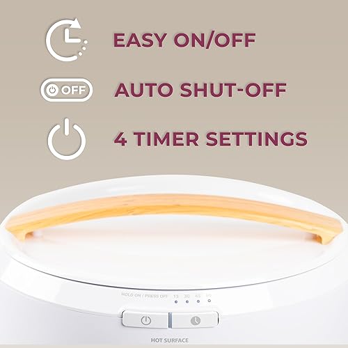 Miniatura 9 de Zadro Calentador de toallas grandes con temporizador, calentador de toallas eléctrico para baño, apagado automático, calentador de toallas