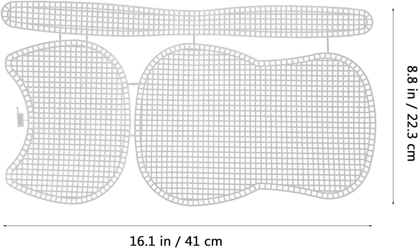 SEWOART 3 Sets Embroidery Bag Plate for Ladies Plastic Grid Sheets | Odour Free Plastic, Cut-Out Holes, Can be Cut to Size or Shape, for Cross Stitch and Woven Projects
