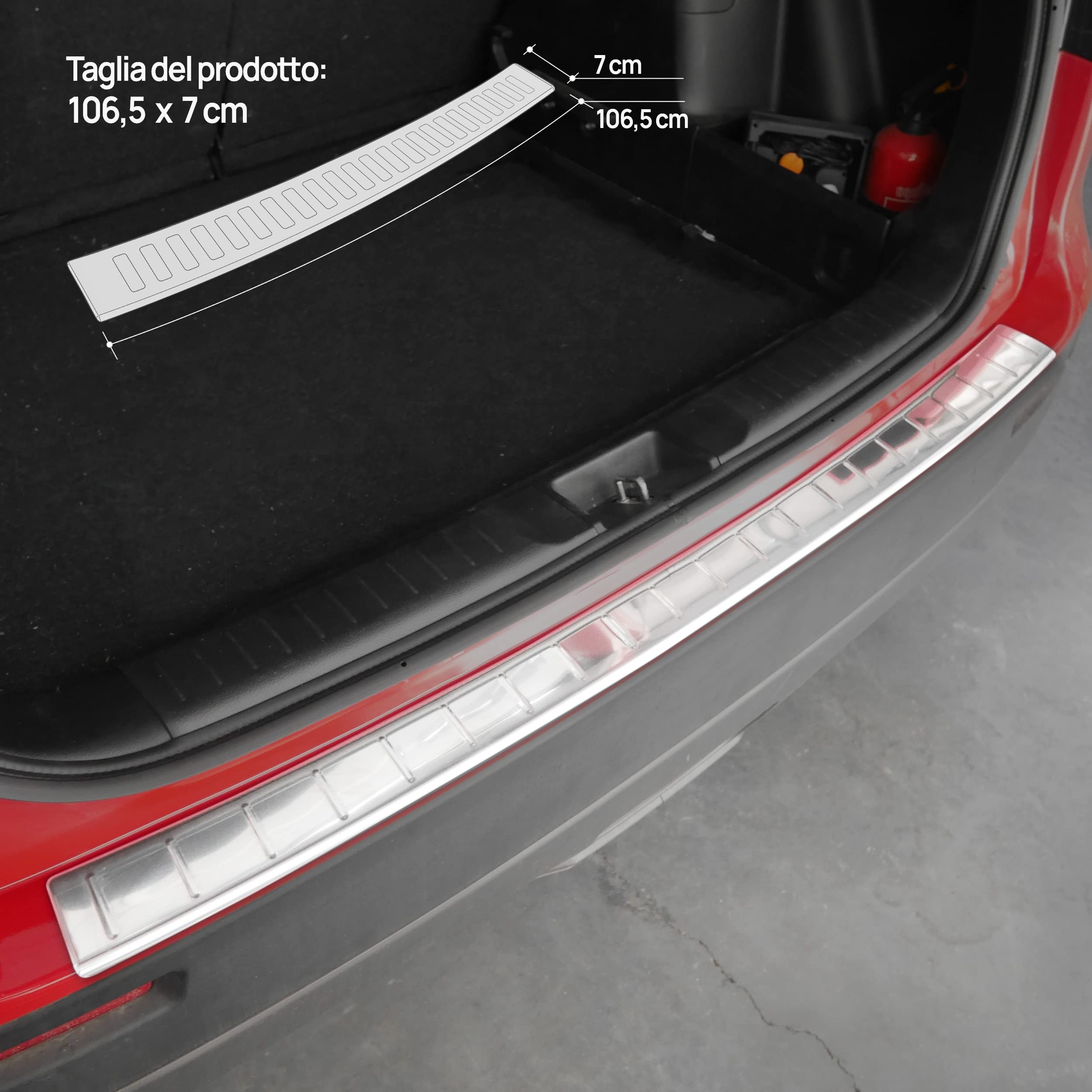 Paraurti Posteriore valido per Nissan Qashqai II | J11 Facelift | 2017-2021 Acciaio Inox Cromato Protezione per Bordo del Bagaglio di Carico