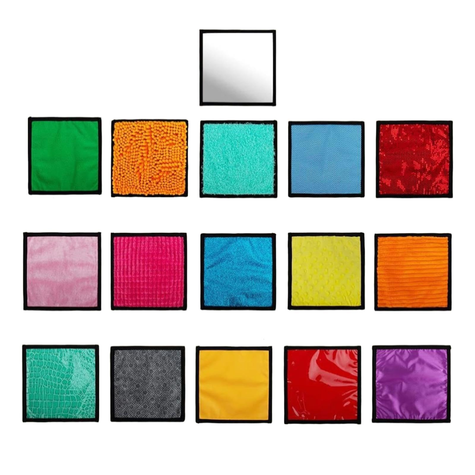 16 Tappetini Sensoriali con Texture, Adatti All'esplorazione Infantile dai 3 Ai 6 Anni.