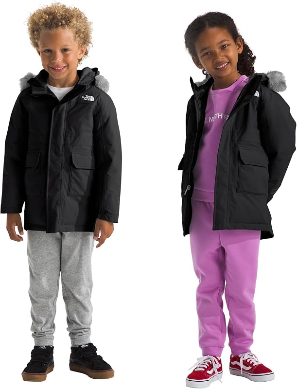 Parka ártica para niños | campera de invierno impermeable con aislamiento de plumas de aves acuáticas y capucha adjunta de 3 piezas