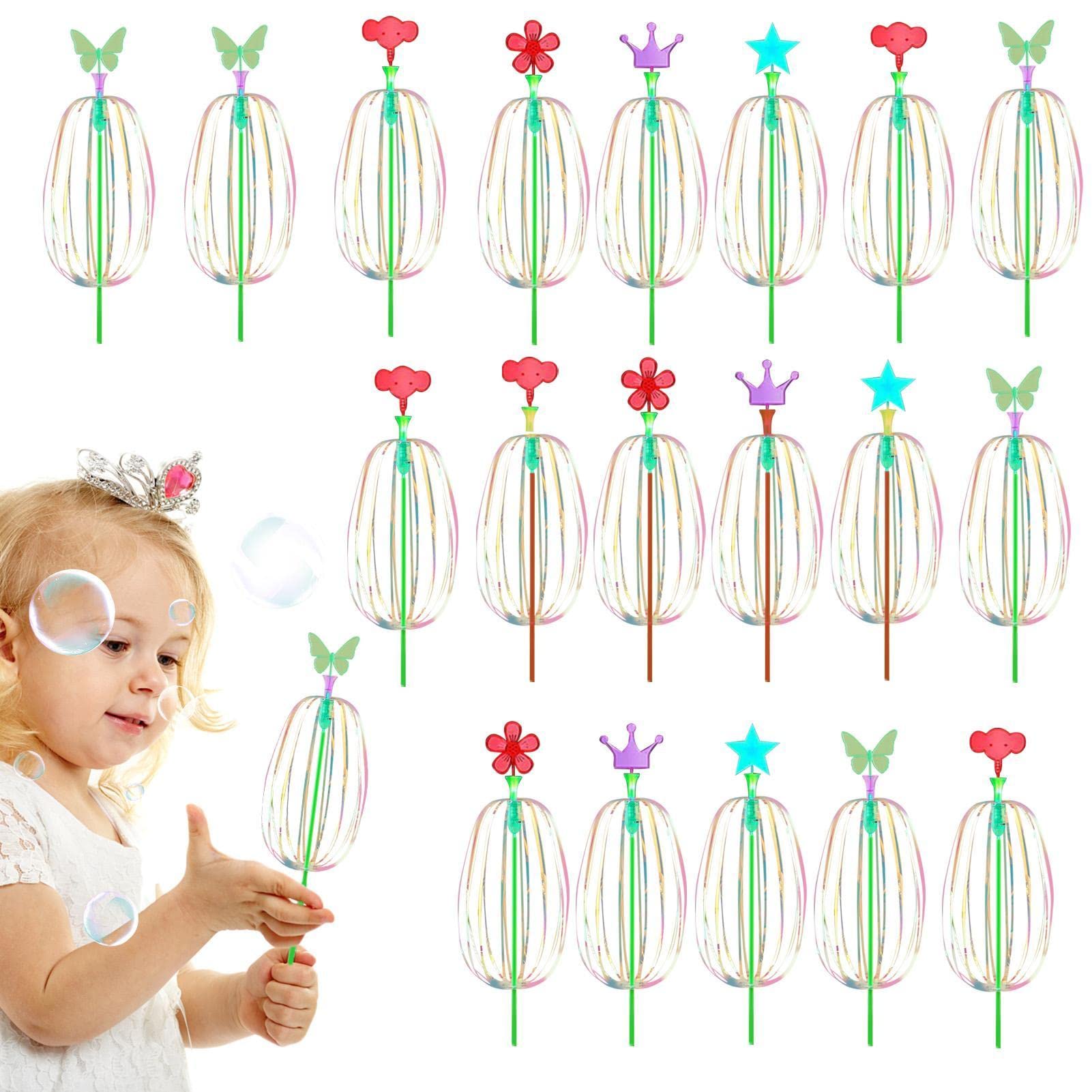 Rainbow Twirler Magic Stick, Variety Magic Twist Bubble Wand Promote Kids Visual Perception, Fun Play Prop Color Sensory Toy Christmas Birthday Gift Toy for Boys Girls