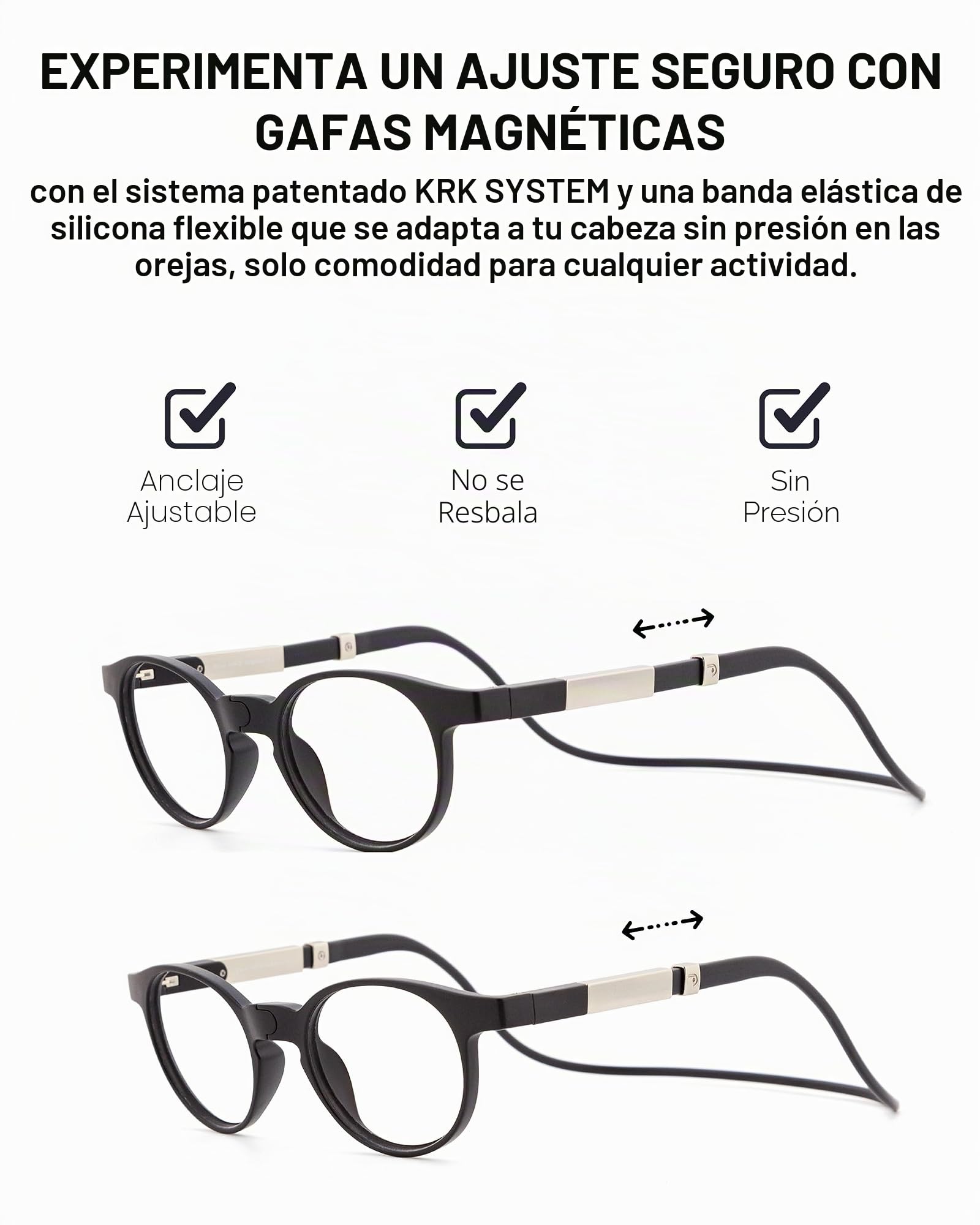 DIDINSKY Krik Flex Gafas de Lectura Magnéticas Plegables, Filtro Luz Azul | Magnéticas y plegables · Para leer de cerca · Filtro de luz azul · Aumento +1.0 a +3.0 · Incluye funda