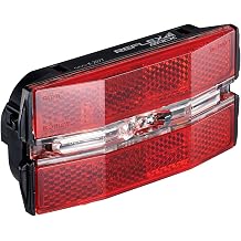 CATEYE Reflex Rack Bike Safety Light IPX4 Waterproof Rear Reflector & LED Safety Light for Rear Bicycle Racks, Fits Urban, Commuter, Touring Bikes, 200+ Hour Runtime, AA Battery