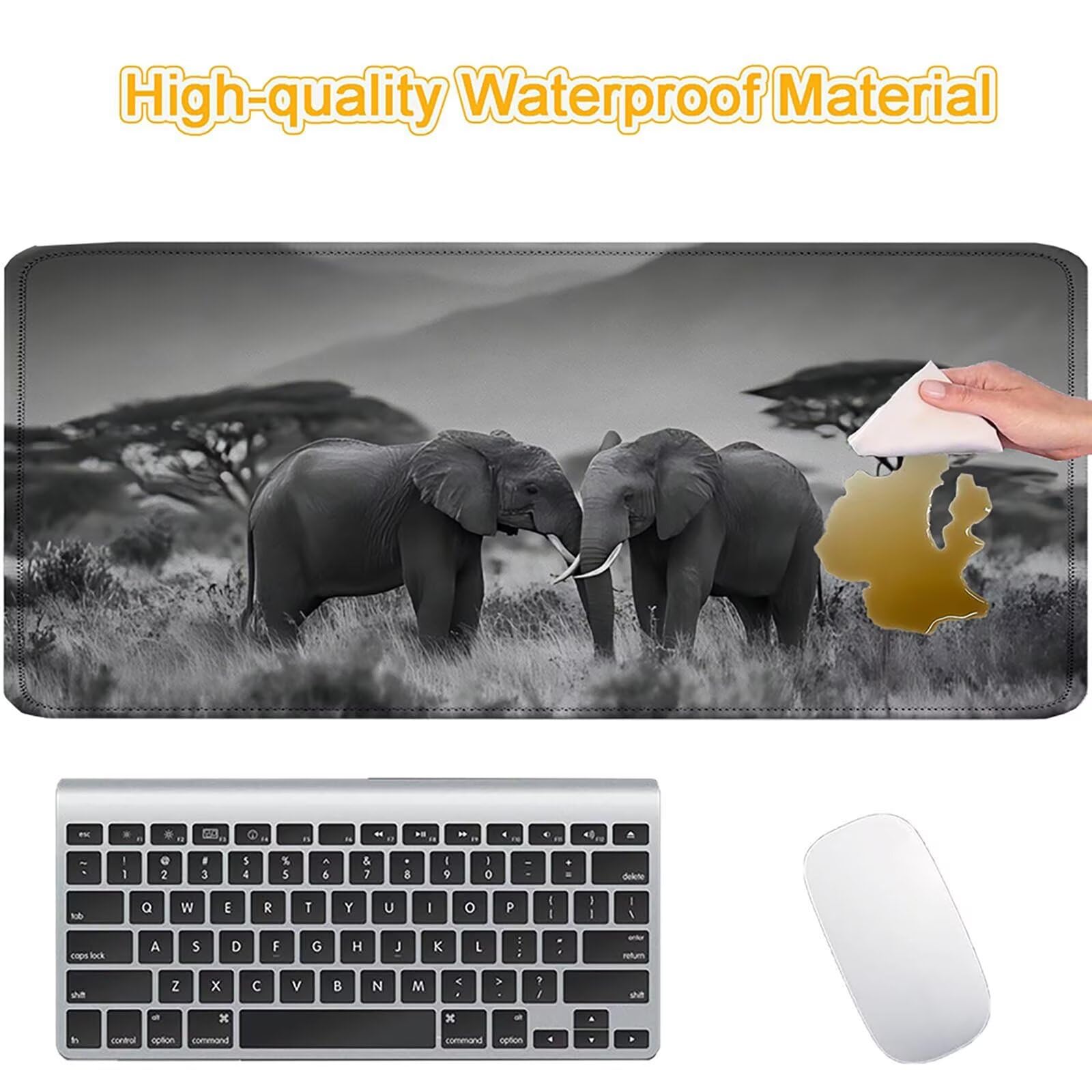 Tappetino Mouse 900x450mm | Superficie Ultra-Liscia, grigio 0-z370