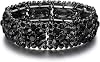 EVER FAITH Womens Round Austrian Crystal Elegant Bridal Stretch Bracelet
