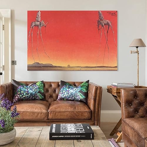 Vista 152 de 40 pinturas famosas de Dali - Salvador Dalí - El Ángelus arquitectónico del mijo - Póster artístico en lienzo y arte de pared, póster moderno