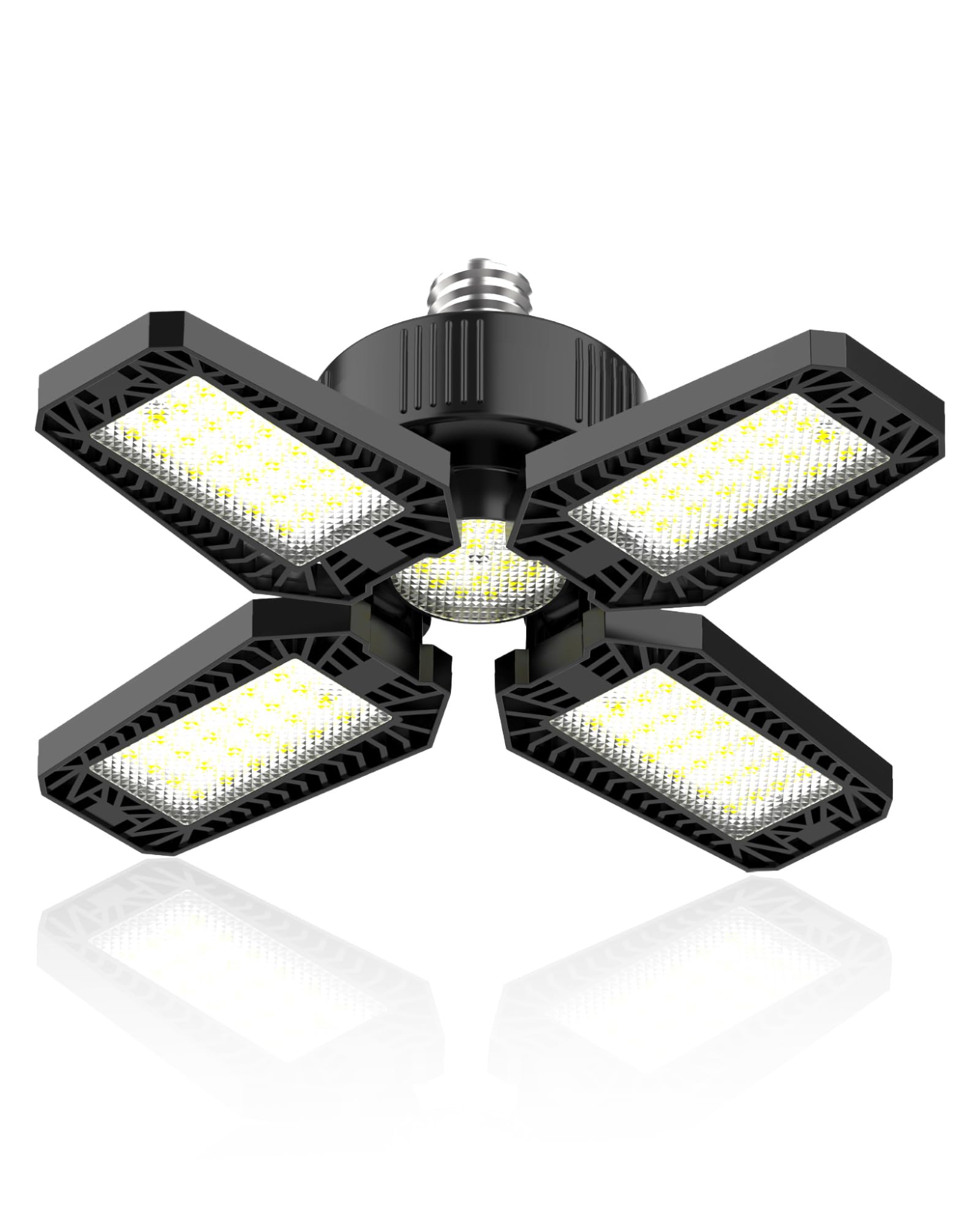 Garage Light 120W 12000LM Bright Garage Lights Ceiling Led 6500K Deformable Shop Lighting with 4 Adjustable Panel Screw